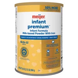 Meijer Infant Milk-Based Baby Formula Powder with Iron