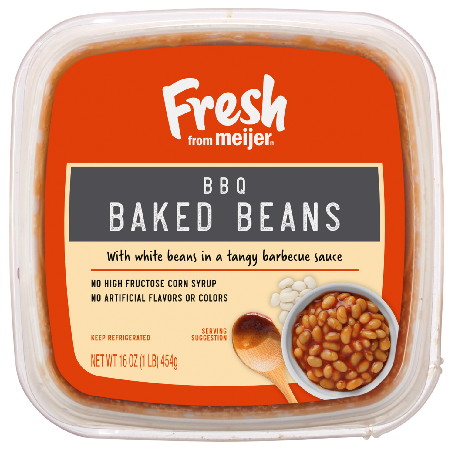 slide 4 of 4, Fresh from Meijer Tangy BBQ Beans, 16 oz, 16 oz