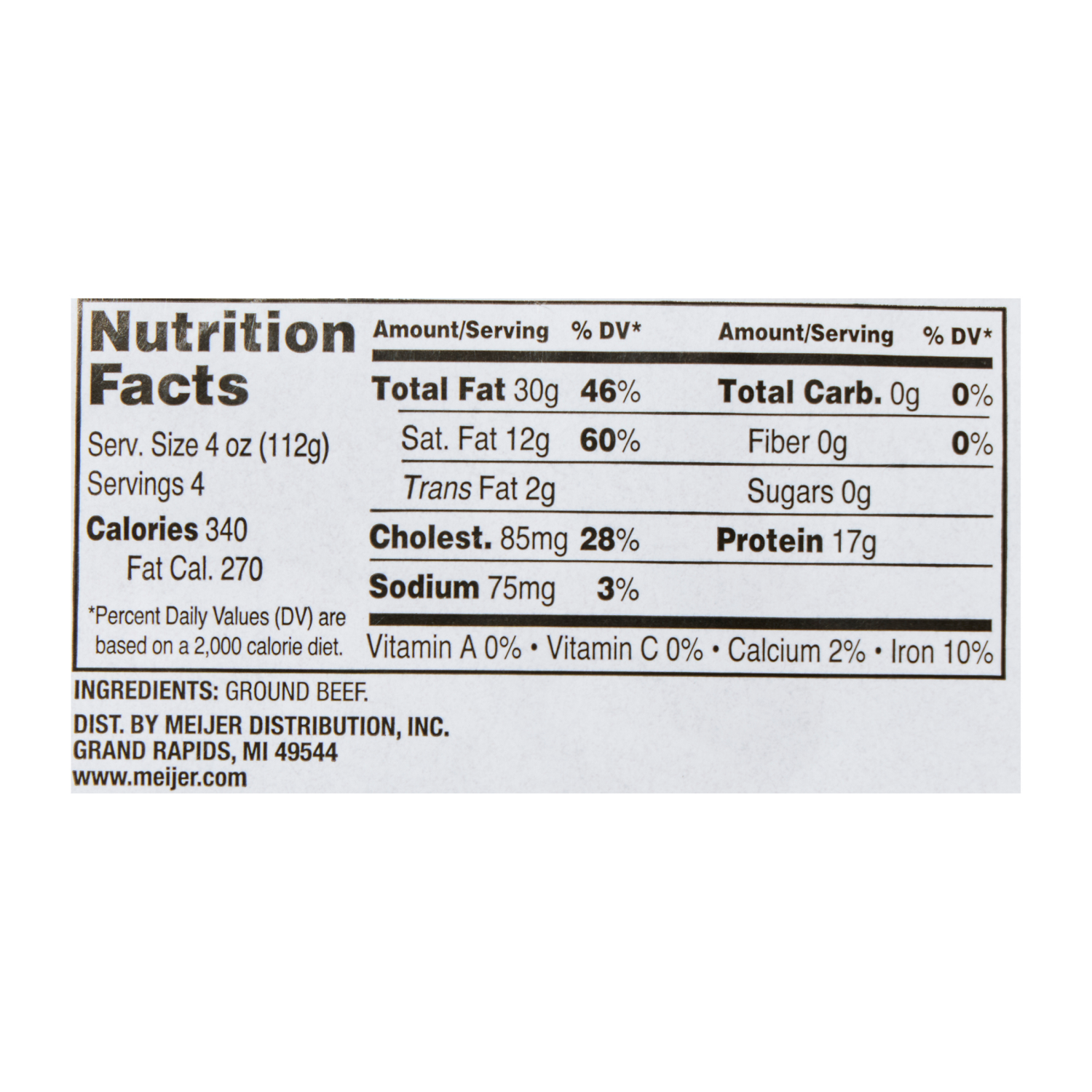 slide 2 of 2, Frederik's by Meijer Certified Angus Beef Prime Ground Beef, 1 ct