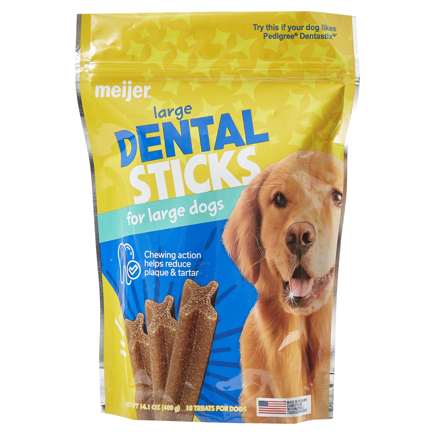 slide 4 of 5, Meijer Dental Treat Large, 18 ct