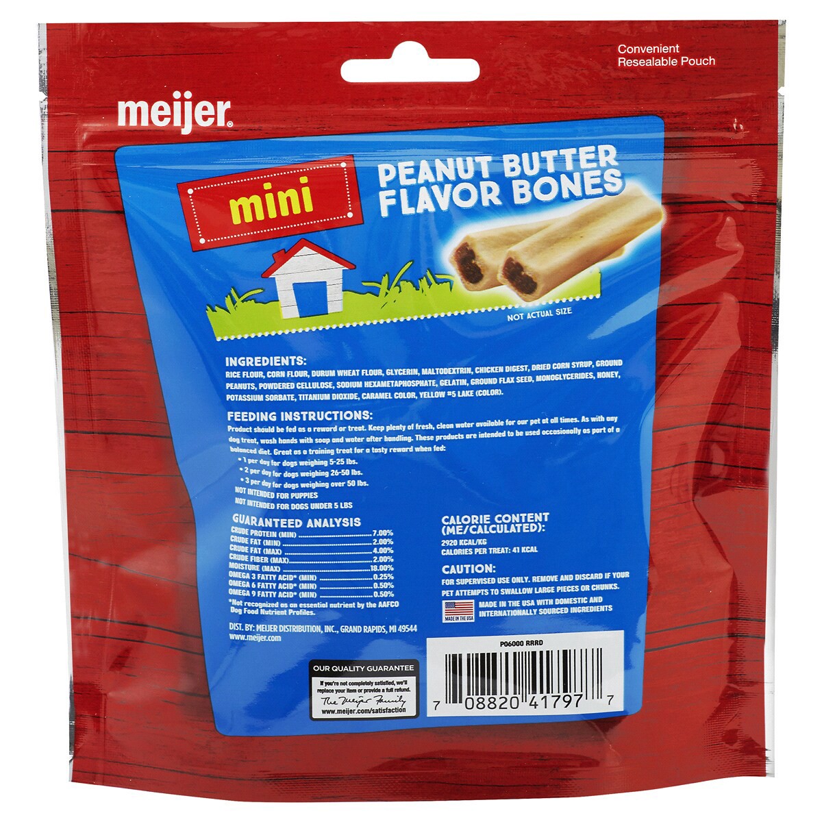 slide 2 of 2, Meijer Long Lasting Dog Treat, Peanut Butter, 12 ct