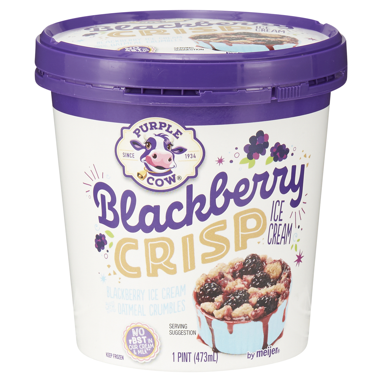 slide 1 of 1, Purple Cow Blackberry Crisp Ice Cream, 16 oz