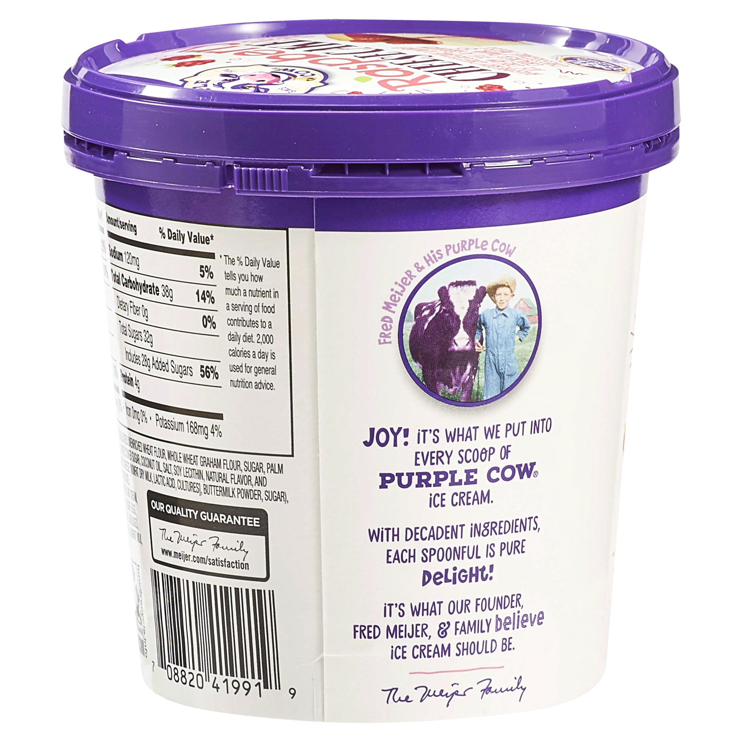 slide 3 of 5, Purple Cow Raspberry Cheesecake Ice Cream, 16 oz