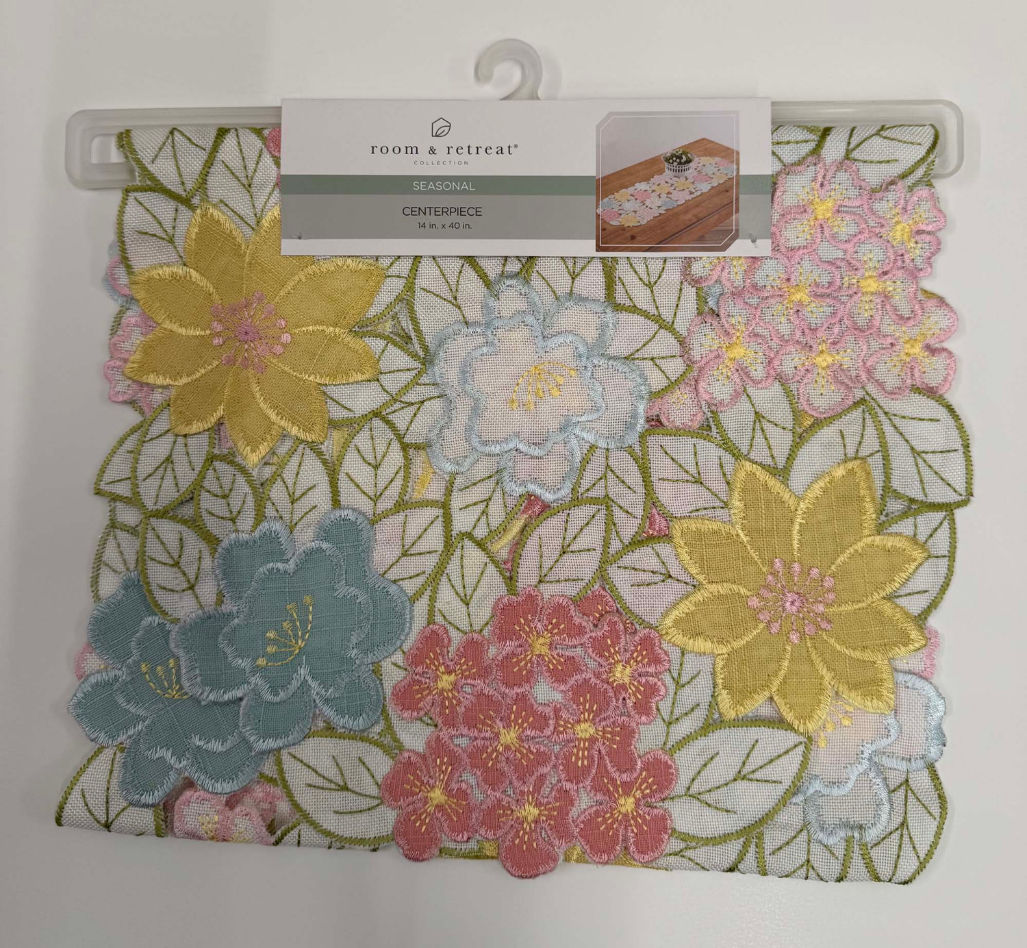 slide 2 of 3, ROOM & RETREAT Room and Retreat, Fresh Florals, Centerpiece, 14 in x 40 in, Multi Color, 1 ct