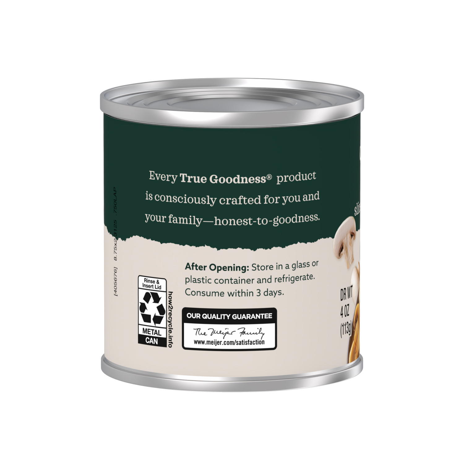 slide 3 of 3, True Goodness Organic Mushrooms Sliced 4 oz, 4 oz