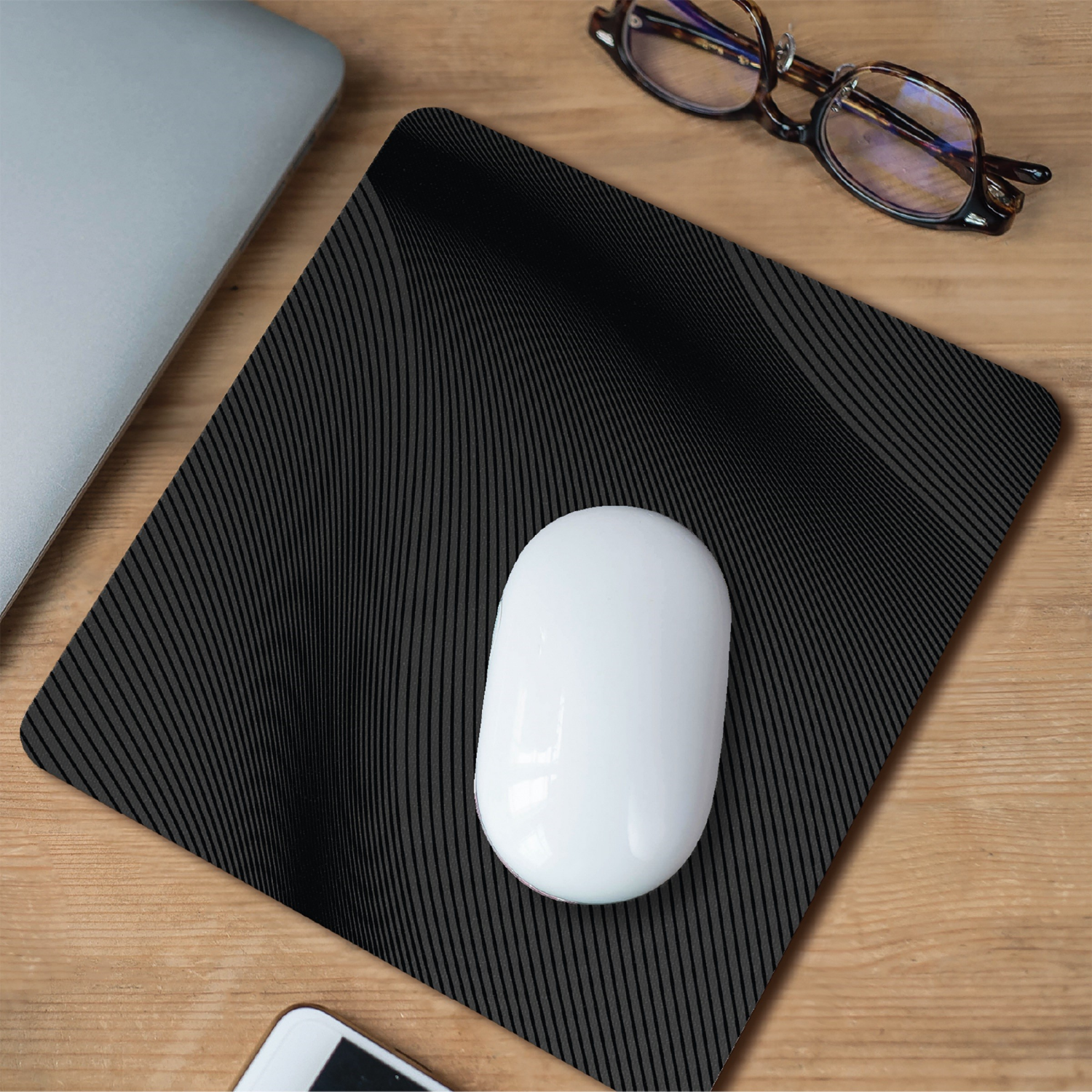 slide 3 of 3, Techcellent Mouse Pad Swirls Black, 1 ct