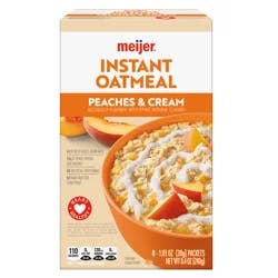 Meijer Peaches & Cream Instant Oatmeal