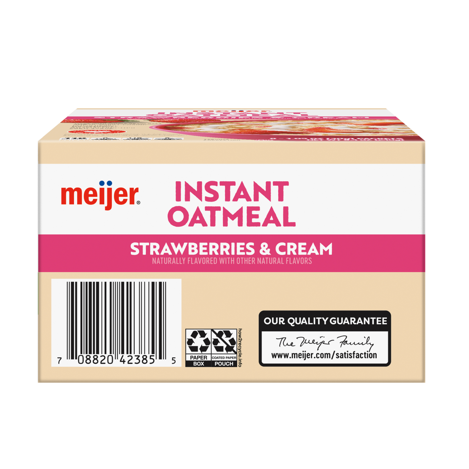 slide 3 of 8, Meijer Strawberries & Cream Instant Oatmeal - 10 ct, 10 ct