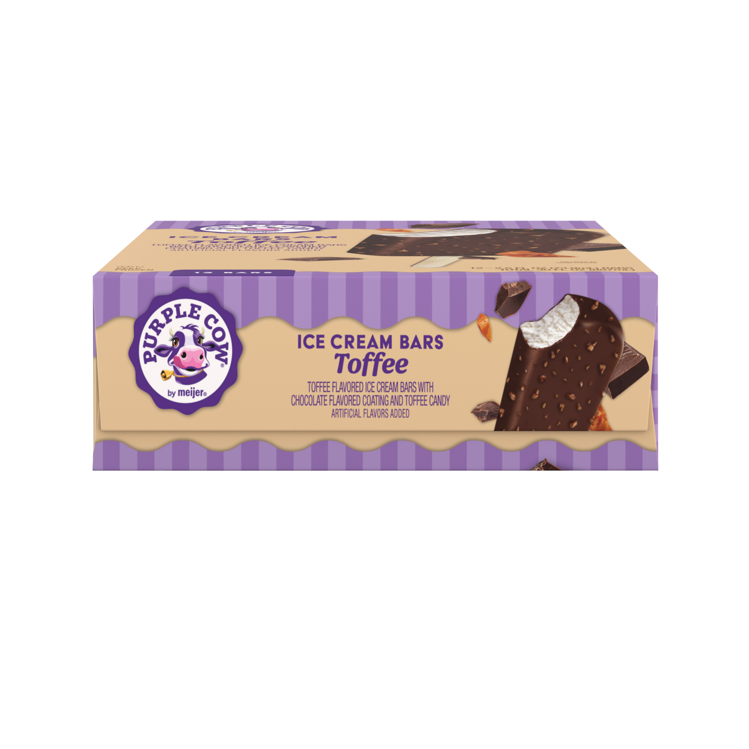 slide 3 of 6, Purple Cow Toffee Ice Cream Bars, 12 ct