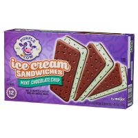 slide 21 of 29, Purple Cow Mint Chocolate Chip Ice Cream Sandwiches, 38.4 oz