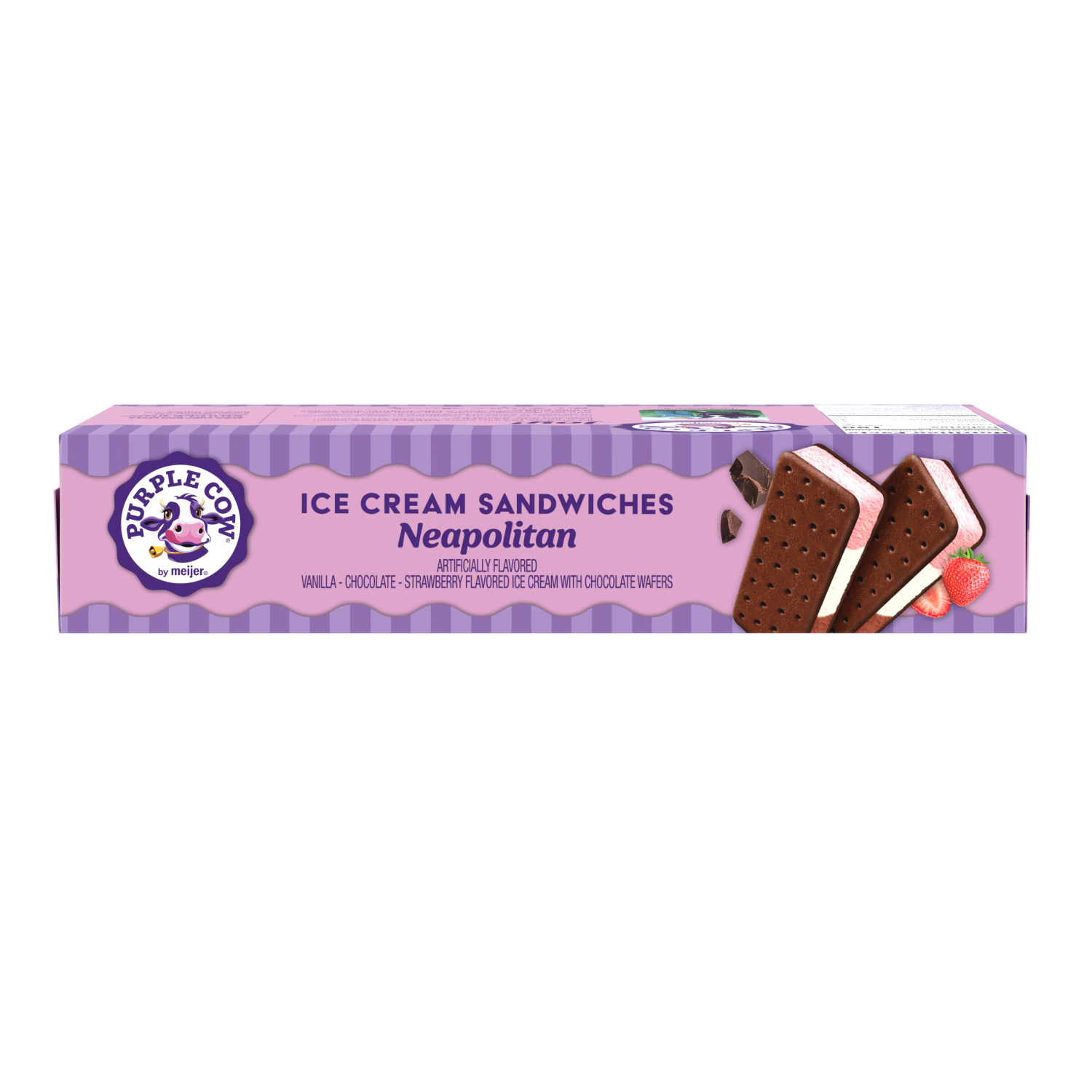 slide 4 of 6, Purple Cow Neapolitan Ice Cream Sandwiches, 12 ct