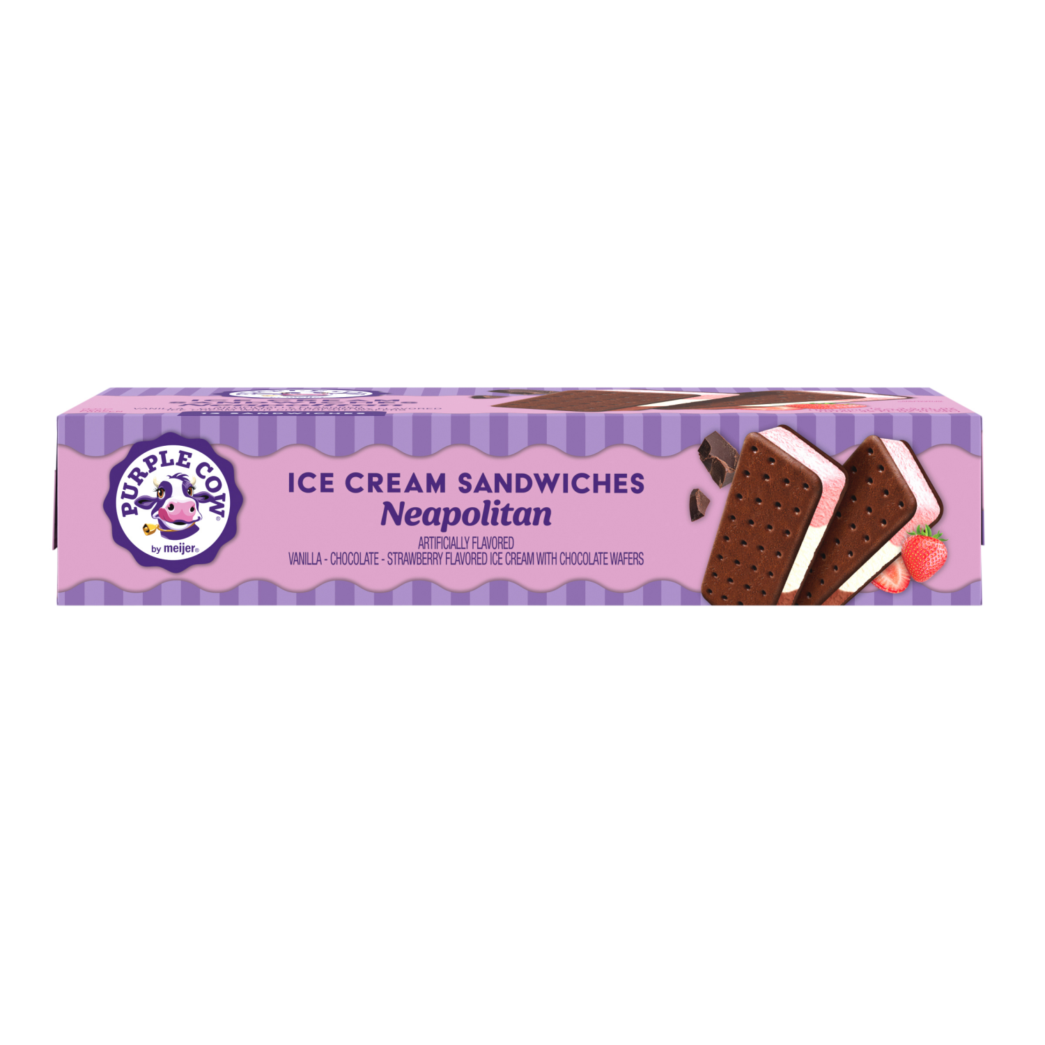 slide 5 of 6, Purple Cow Neapolitan Ice Cream Sandwiches, 12 ct