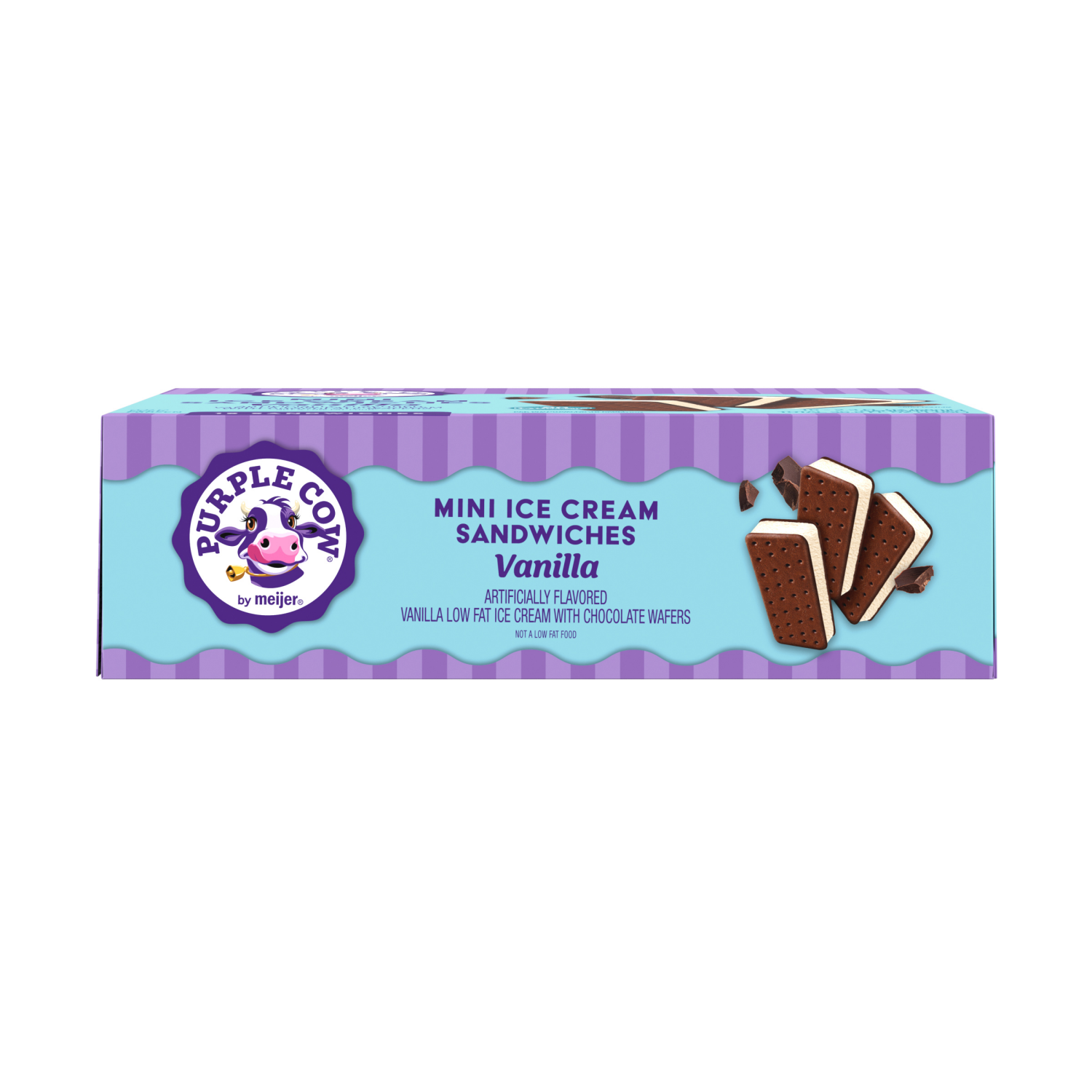 slide 3 of 6, Purple Cow Mini Vanilla Ice Cream Sandwiches, 16 ct