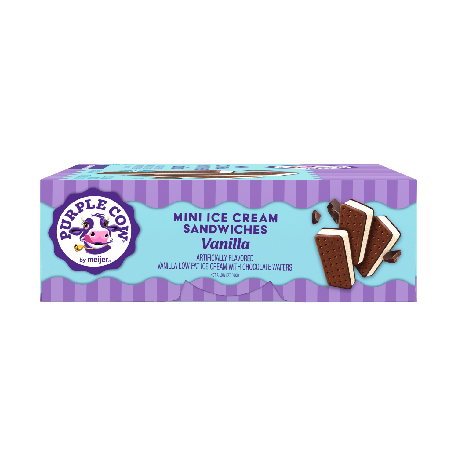 slide 5 of 6, Purple Cow Mini Vanilla Ice Cream Sandwiches, 16 ct