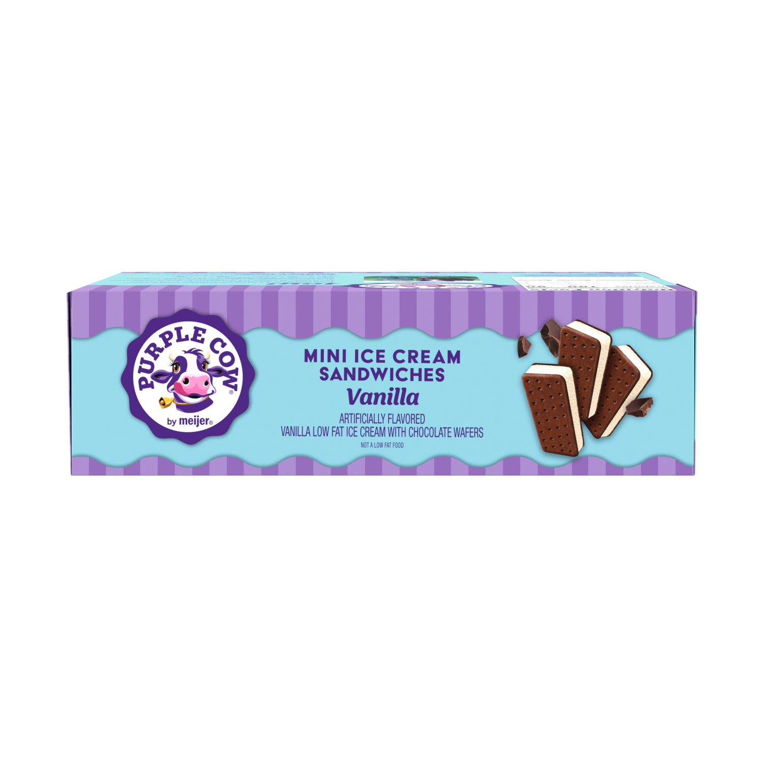 slide 6 of 6, Purple Cow Mini Vanilla Ice Cream Sandwiches, 16 ct