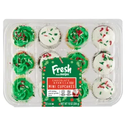 Meijer Mini Cupcakes, Christmas Assorted /
