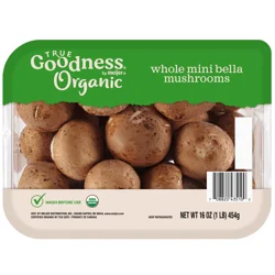 True Goodness Organic Whole Mini Bella Mushrooms