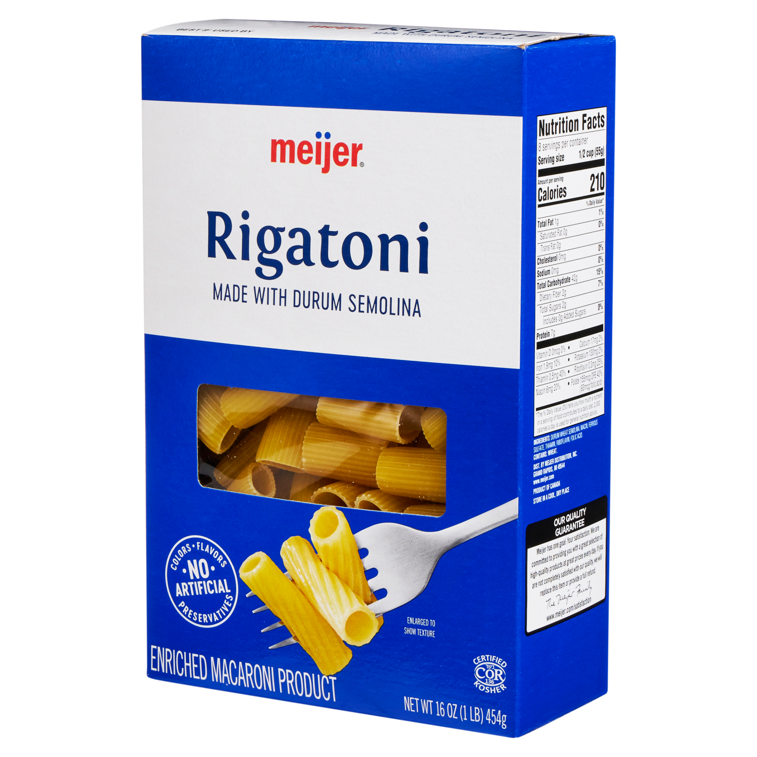 slide 7 of 8, MEIJER BOX RIGATONI, 16 oz