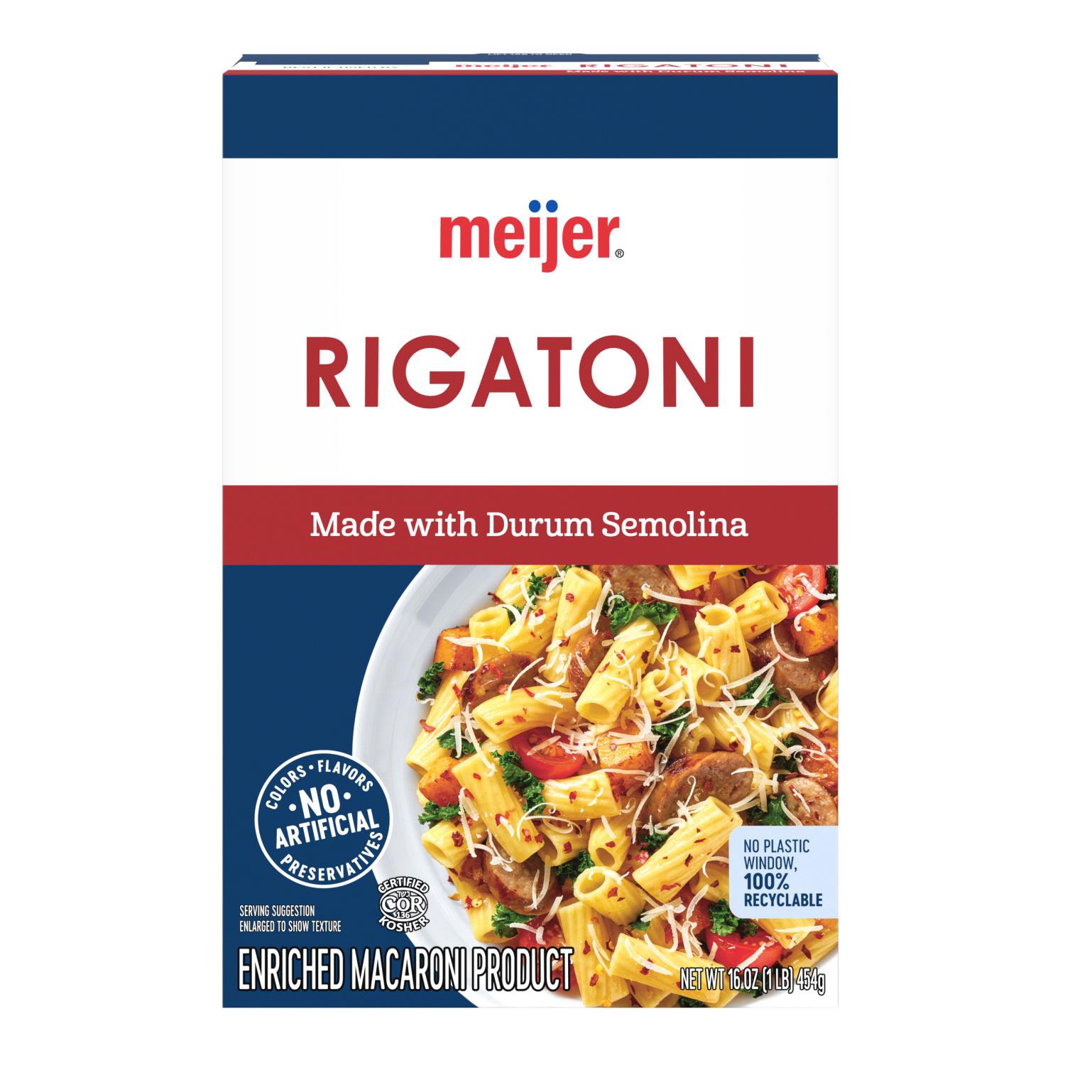 slide 1 of 5, Rigatoni Enriched Macaroni Product, 16 Oz, 16 oz