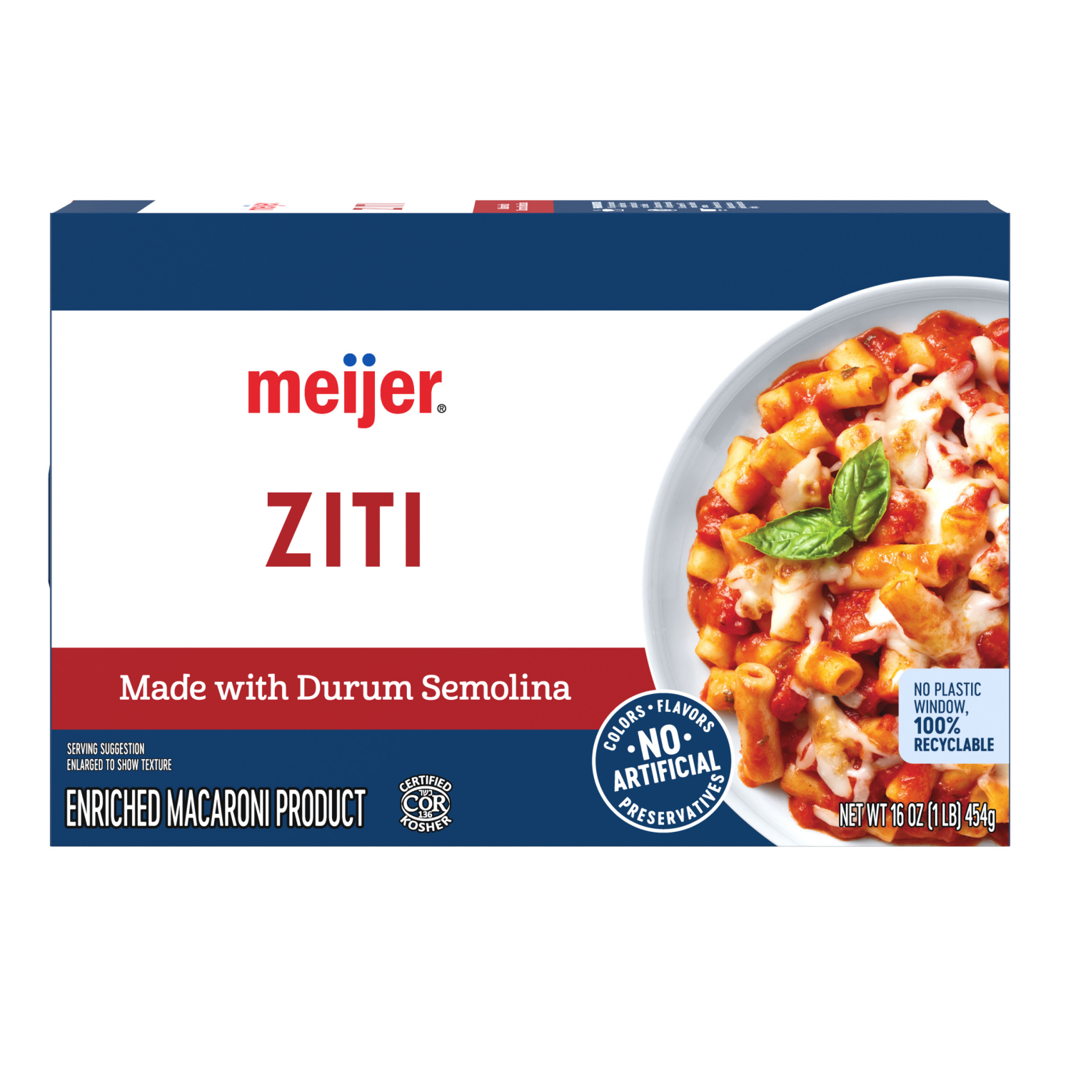 slide 2 of 8, MEIJER BOX ZITI, 16 oz