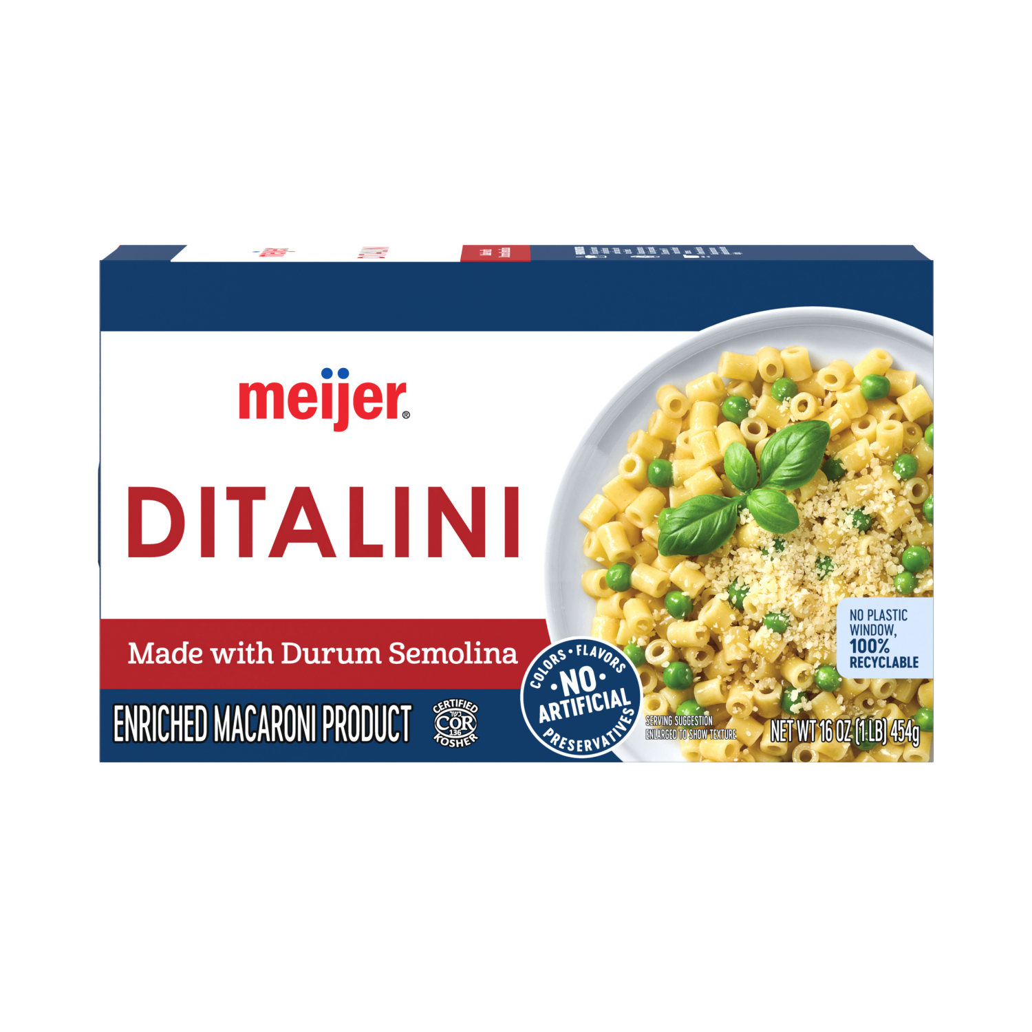 slide 2 of 8, MEIJER BOX DITALINI, 16 oz