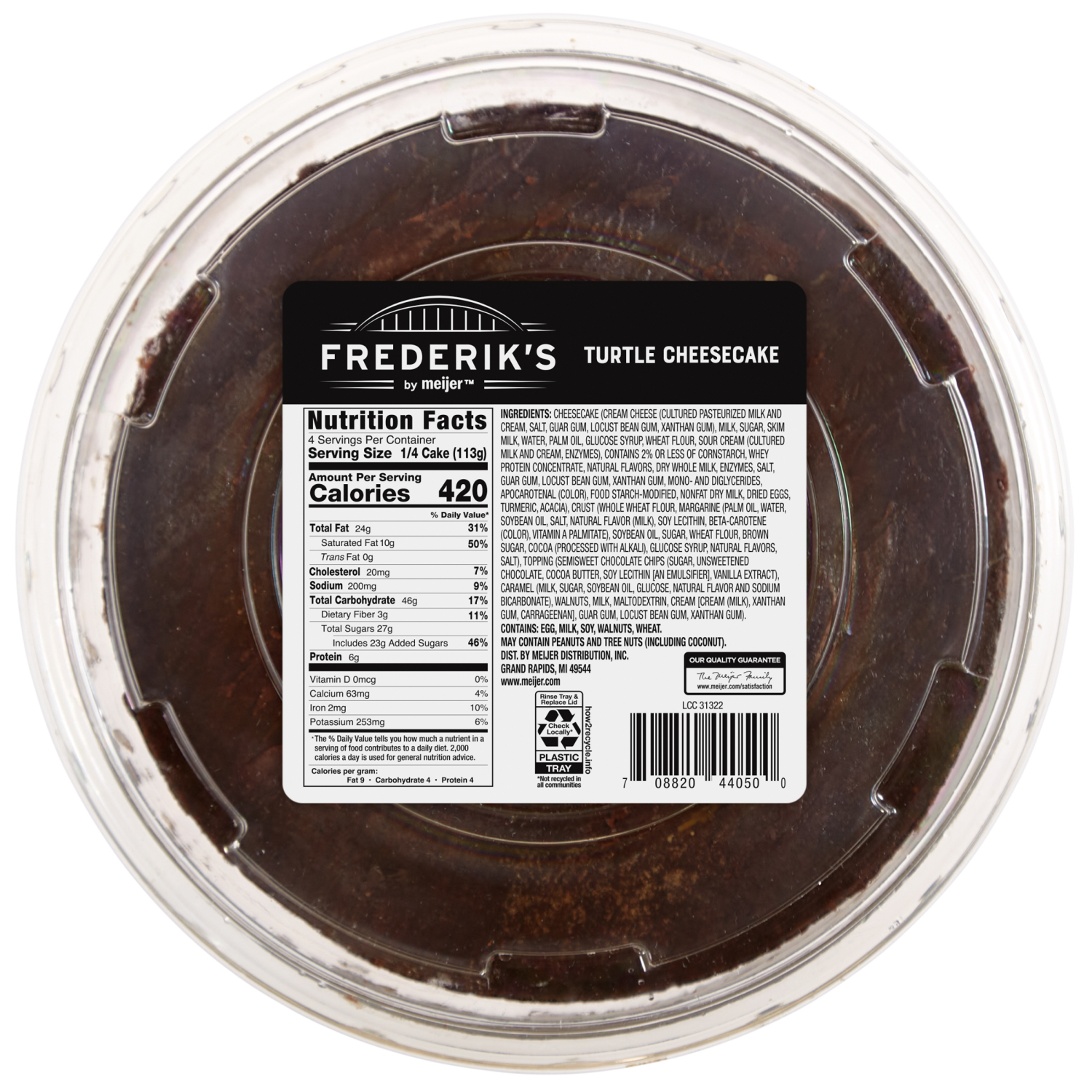 slide 3 of 3, FREDERIKS BY MEIJER Frederik's by Meijer 6" Turtle Cheesecake, 16 oz