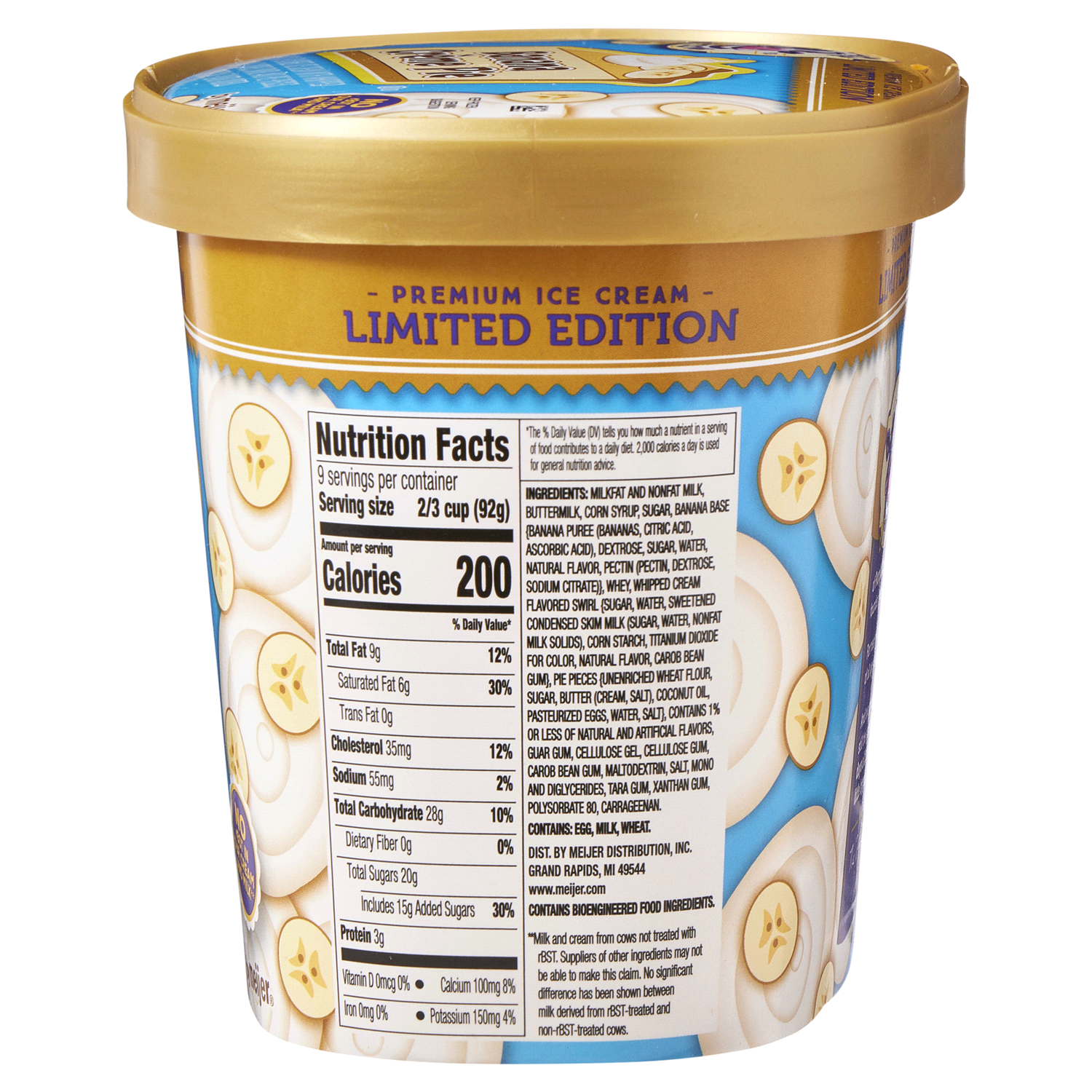 slide 5 of 5, Purple Cow Ice Cream Banana Cream Pie, 1.5 qt, 1.5 qt