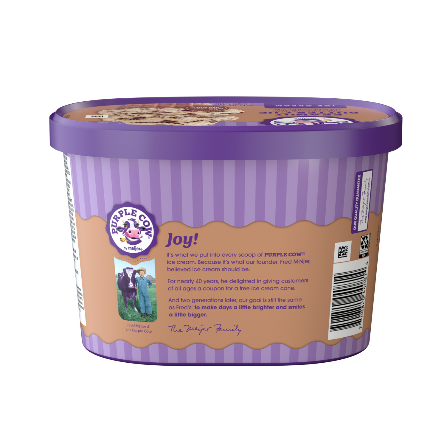 slide 2 of 5, Purple Cow Ice Cream Peanut Butter Cup, 1.5 qt