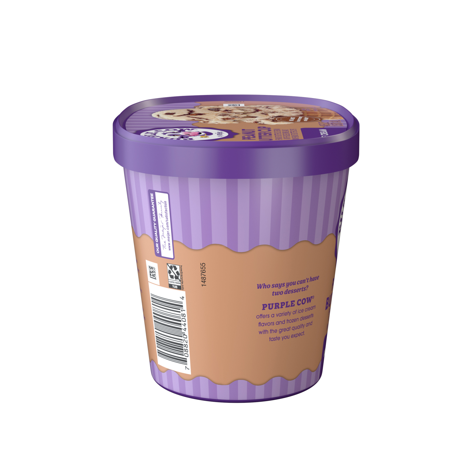 slide 4 of 5, Purple Cow Ice Cream Peanut Butter Cup, 1.5 qt
