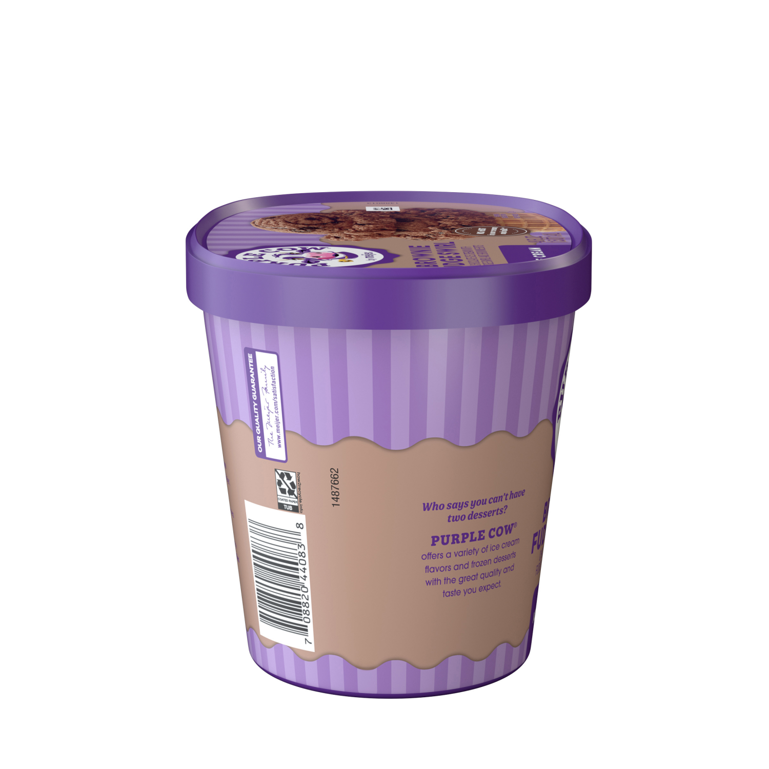slide 4 of 5, Purple Cow Ice Cream Brownie Fudge Swirl, 1.5 qt