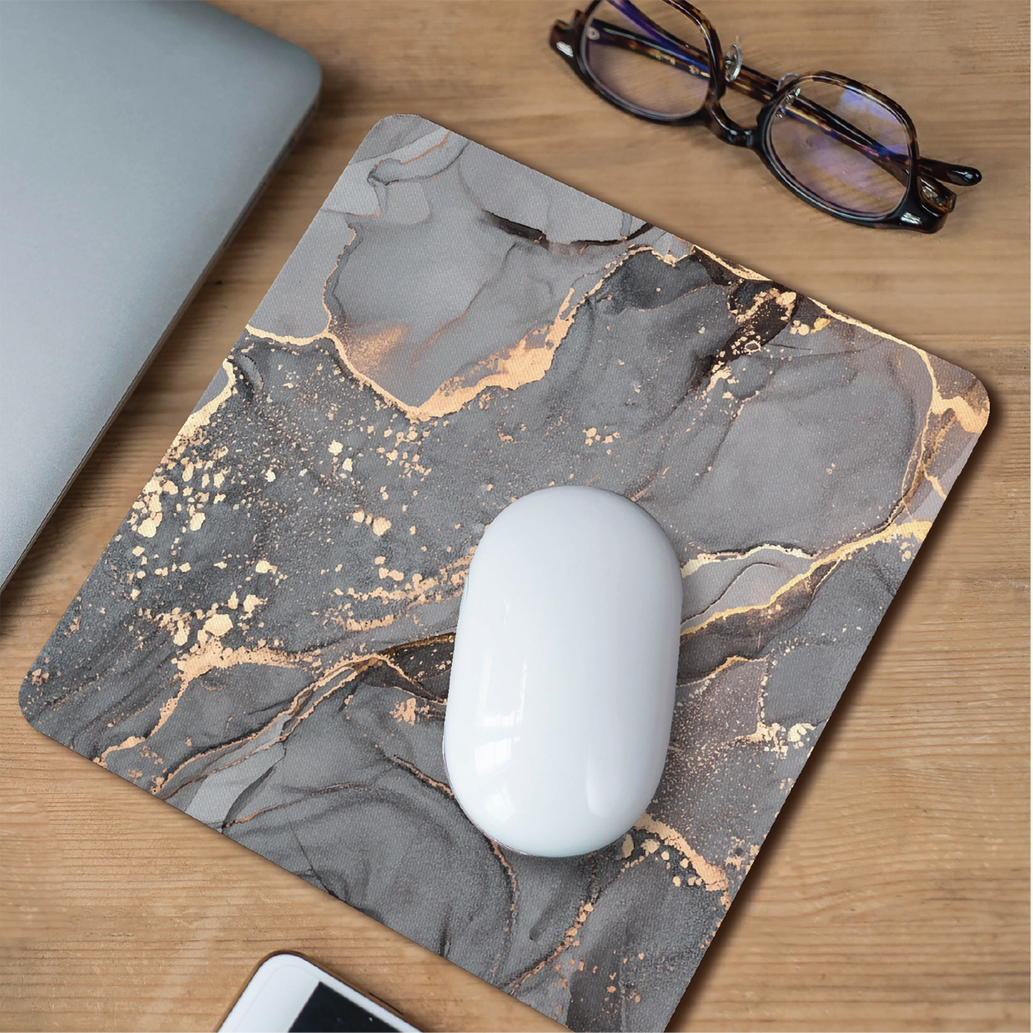 slide 3 of 3, Techcellent Mouse Pad Gray Marble, 1 ct