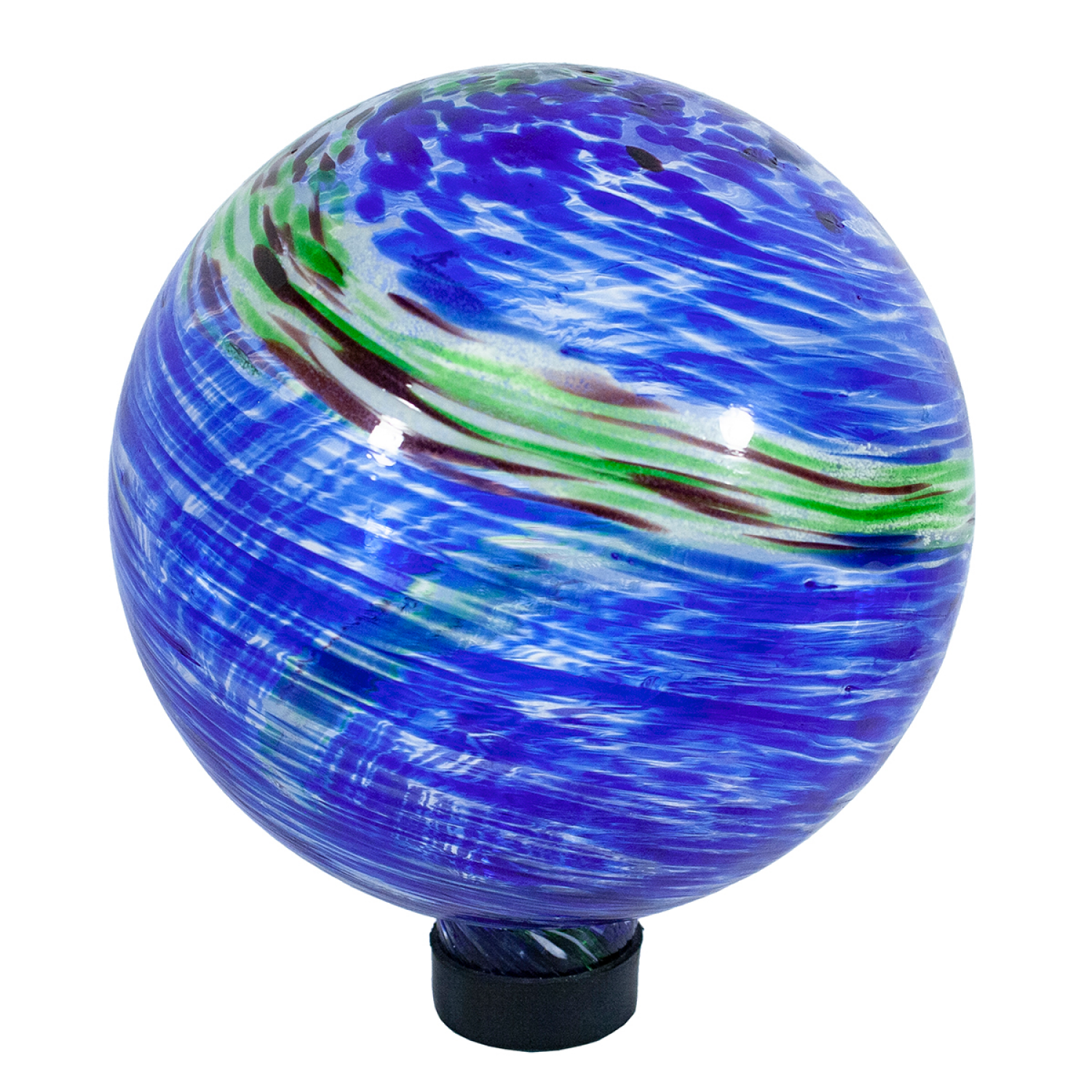 slide 1 of 2, RR 10" Illuminarie Gazing Globe Blue, 10 in