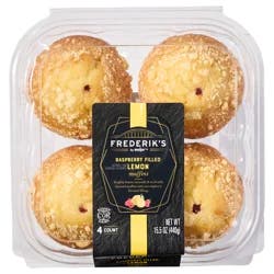 FREDERIKS BY MEIJER Frederik's By Meijer Raspberry Filled Lemon Muffins, 15.5 Oz, 4 Pk