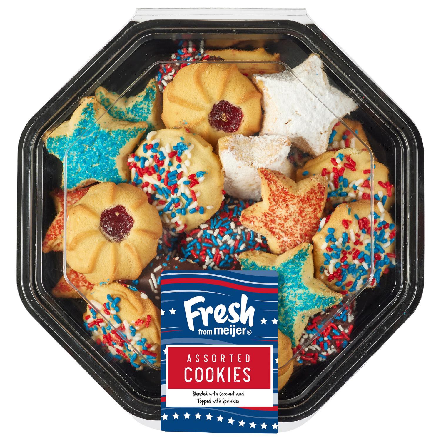 slide 1 of 4, Fresh From Meijer Assorted Patriotic Cookies 16 Oz, 16 oz