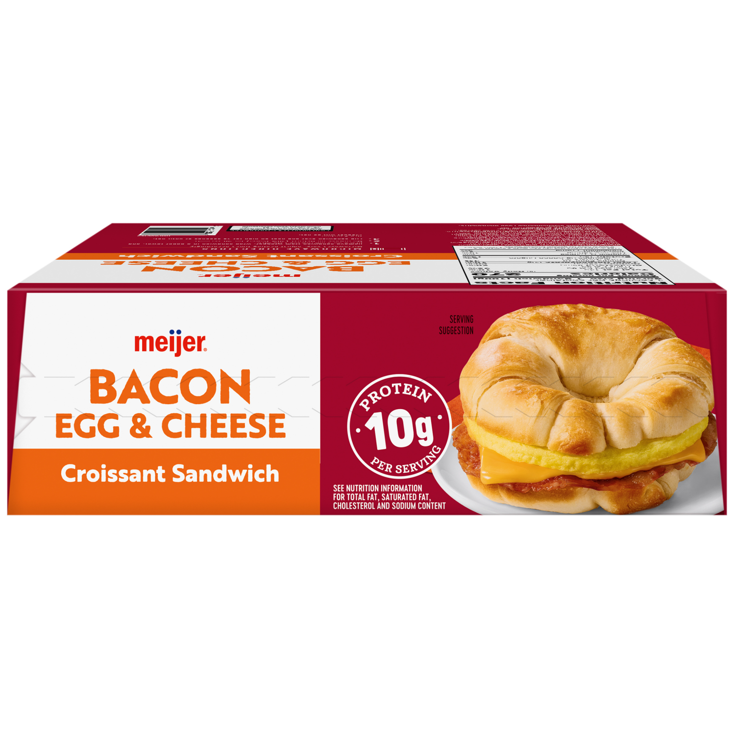 slide 5 of 5, Meijer Bacon Egg and Cheese Croissant, Frozen, 4 Count, 4 ct