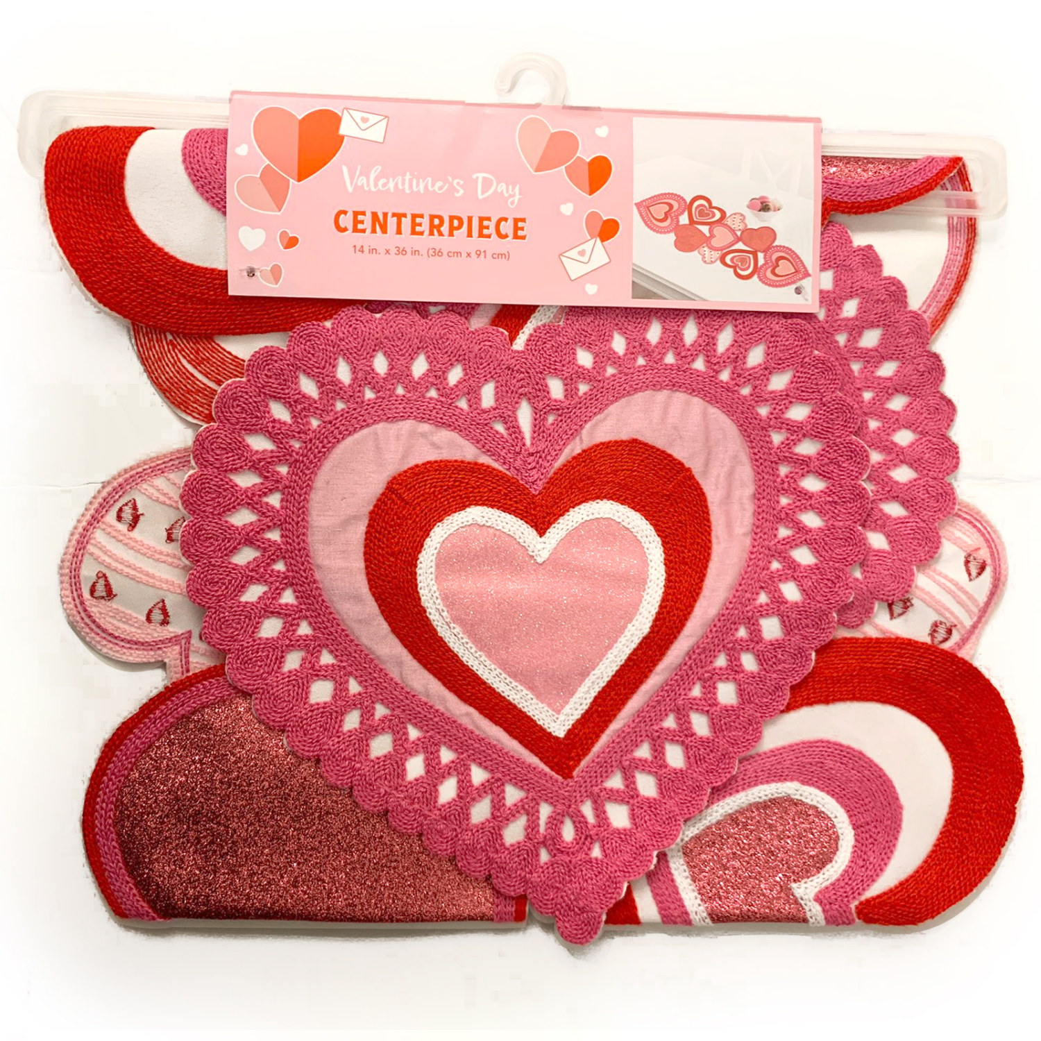slide 2 of 2, Meijer Corporate Seasonal MCS Lovin Hearts Centerpiece, 14 in x 36 in, 1 ct