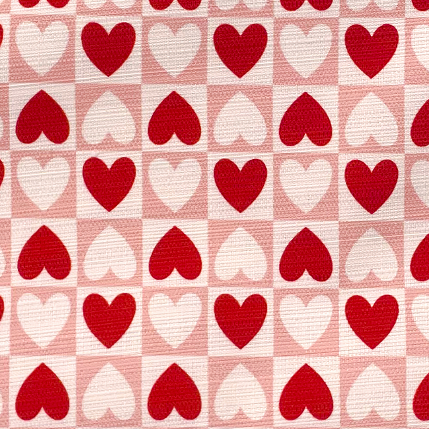 slide 4 of 4, Meijer Corporate Seasonal MCS, Gingham Heart Runner, 14 in x 70 in, Red and White, 1 ct