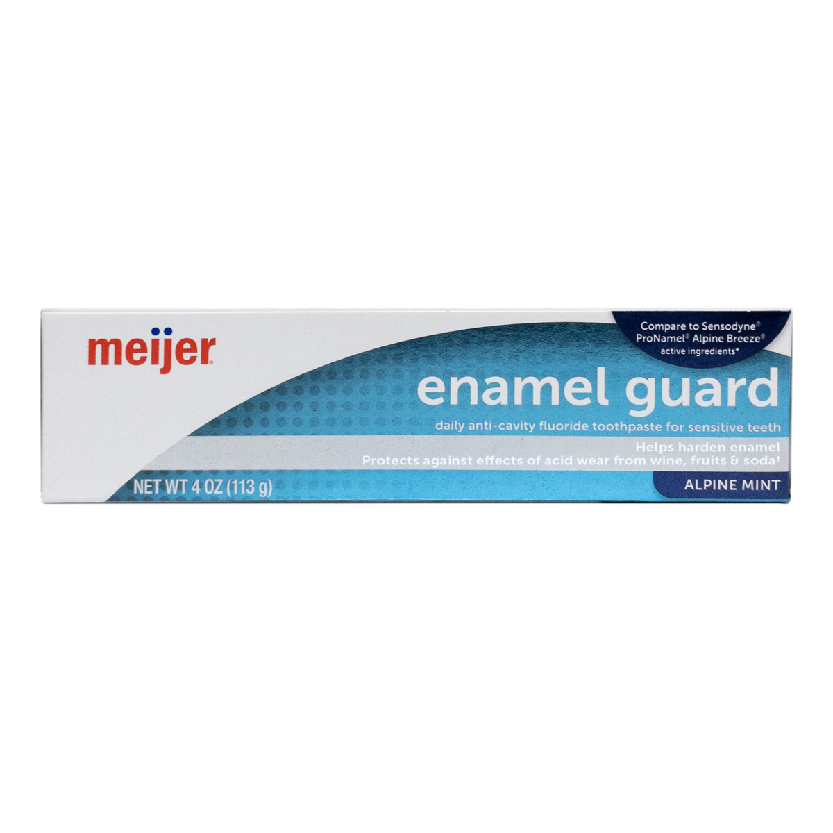 slide 2 of 2, Meijer Enamel Guard Toothpaste, Alpine Mint, 4 oz