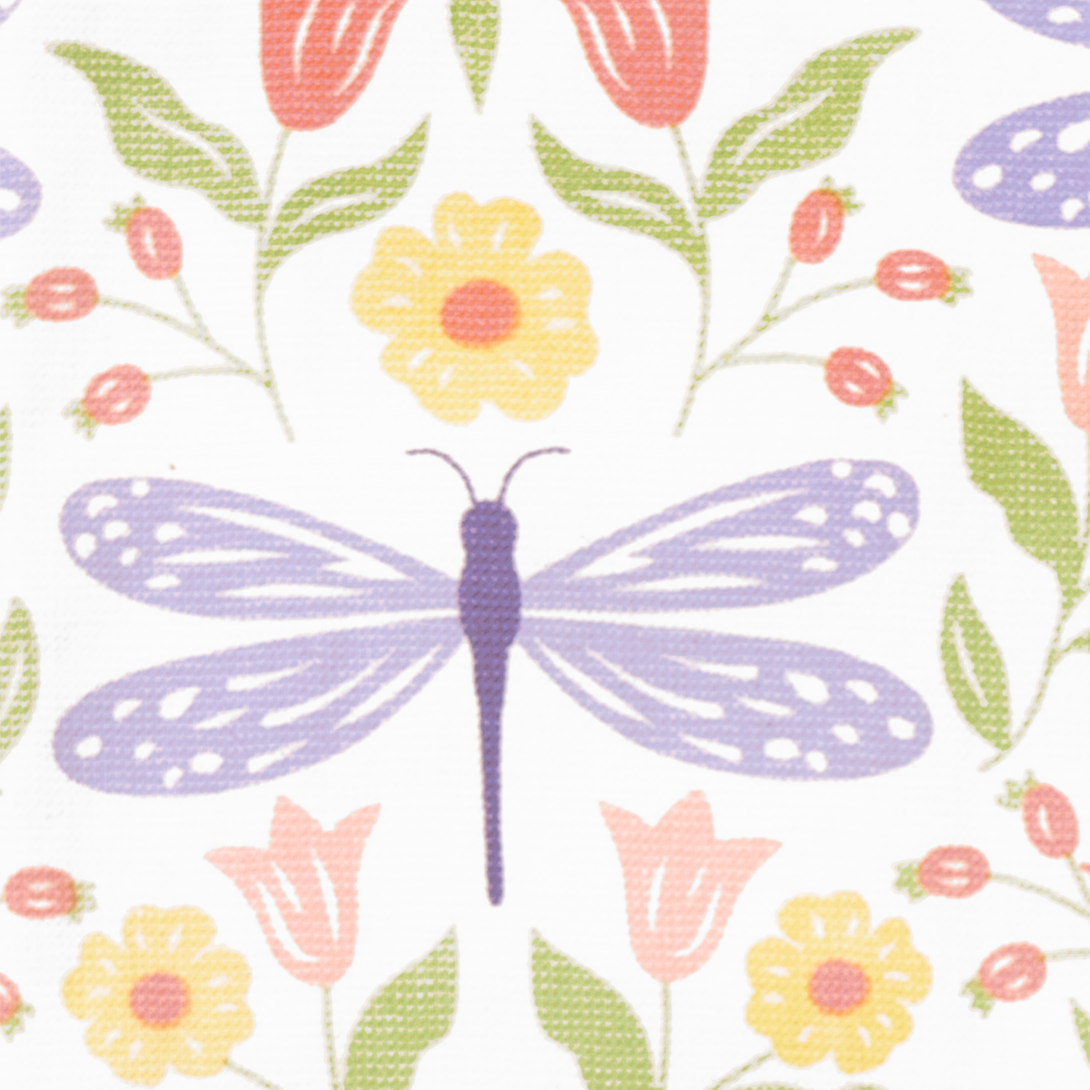 slide 5 of 5, Meijer Corporate Seasonal MCS Spring Reflective Dragonfly Fiber Reactive Kitchen Towel, 16 in x 25 in, 1 ct