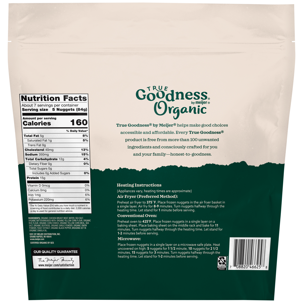 slide 2 of 2, True Goodness Organic Chicken Nuggets, 22oz, 22 oz