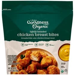 True Goodness Organic Lightly Breaded Chicken Bites, 19oz