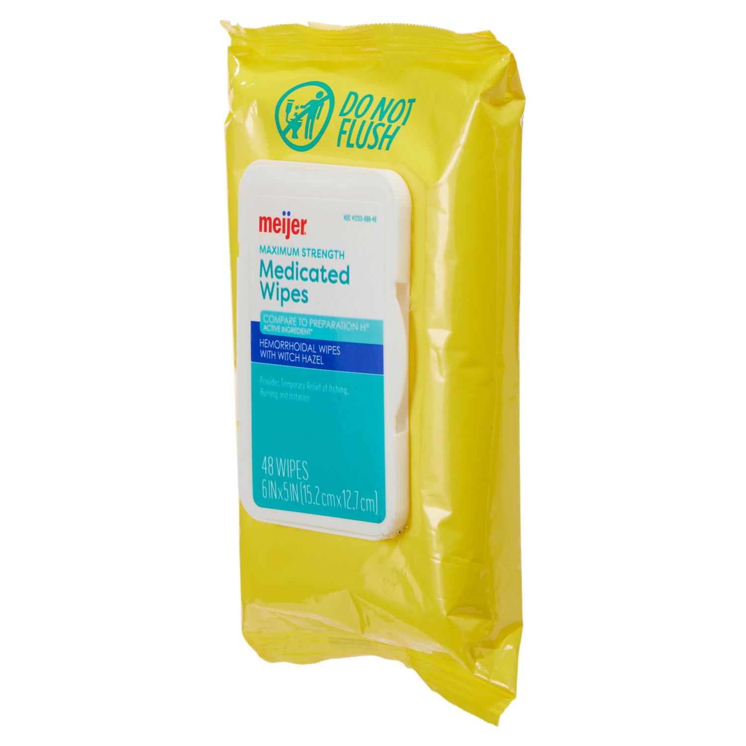 slide 4 of 5, MEIJER HEMORRHOIDAL MEDICATED WIPES REFILL, 48 ct