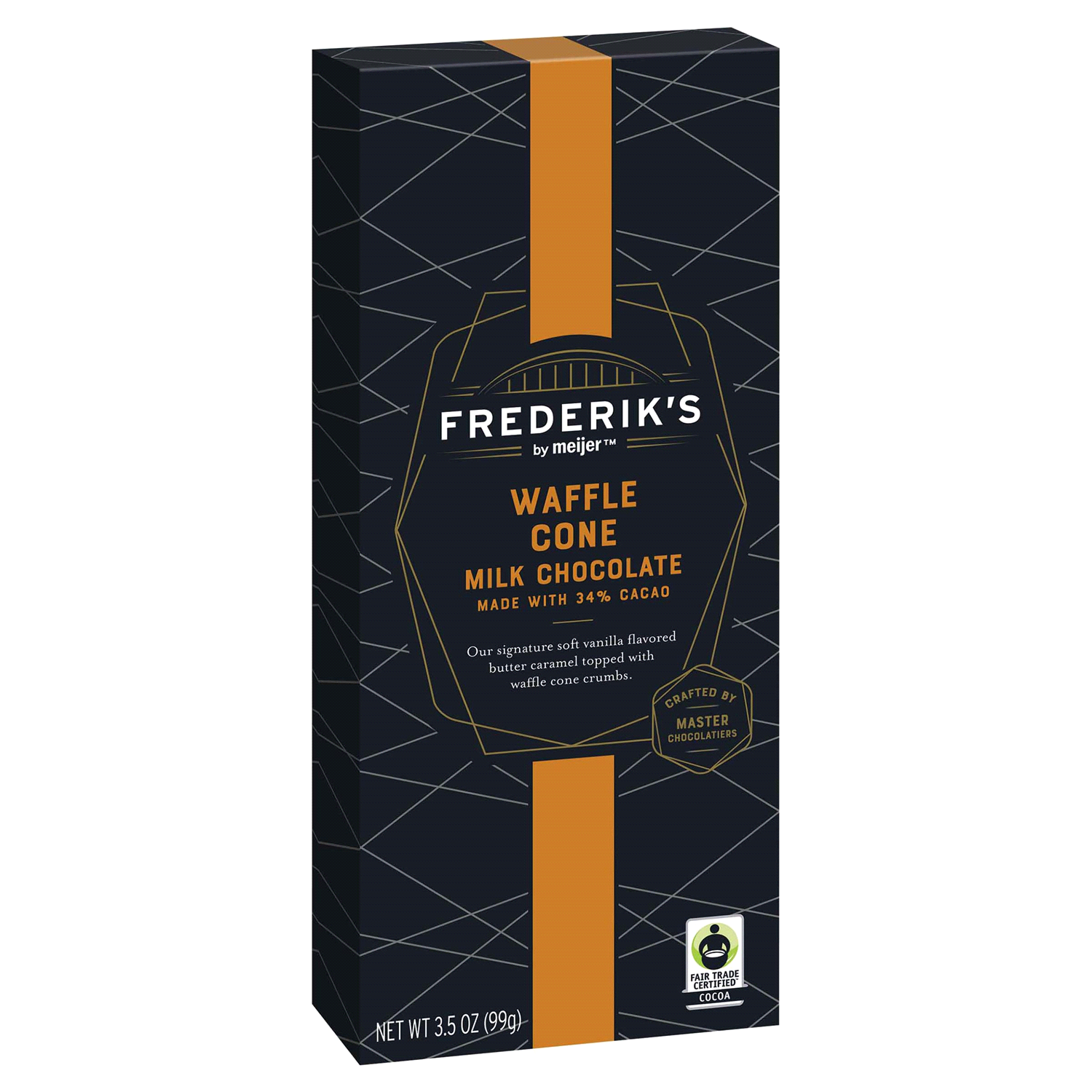 slide 4 of 5, FREDERIKS BY MEIJER Frederik's by Meijer Waffle Cone Milk Chocolate, 3.5 oz