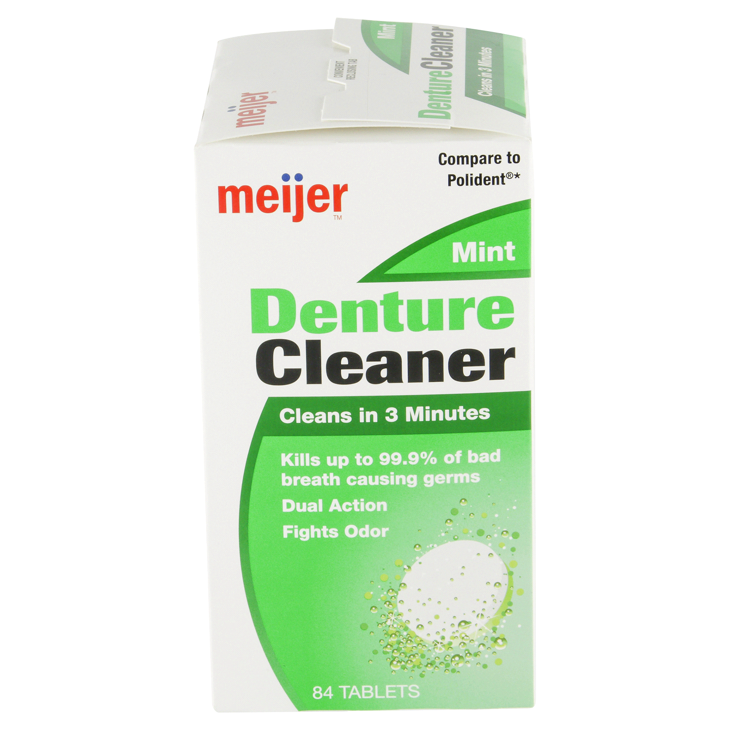 slide 2 of 4, Meijer Mint Denture Cleaner Tablets, 84 ct