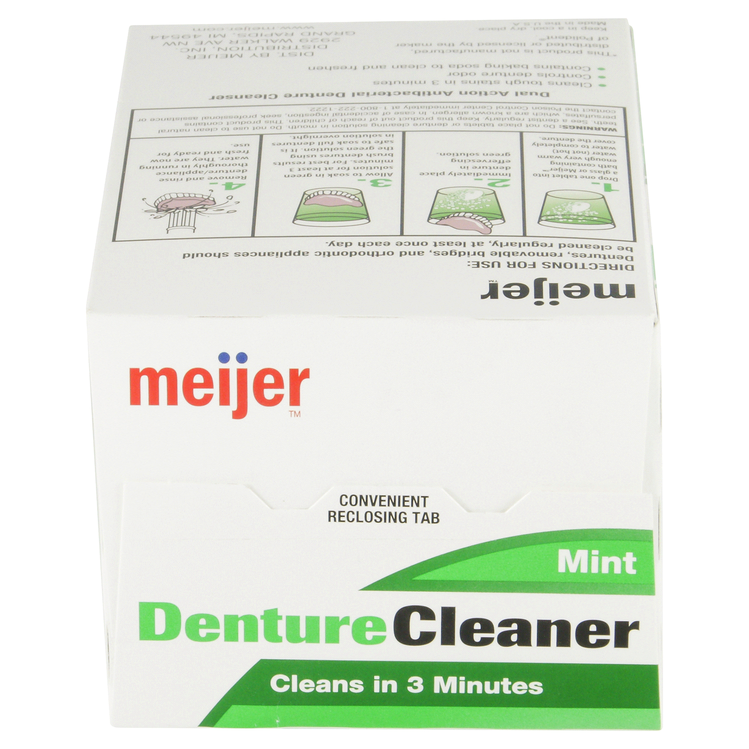 slide 4 of 4, Meijer Mint Denture Cleaner Tablets, 84 ct