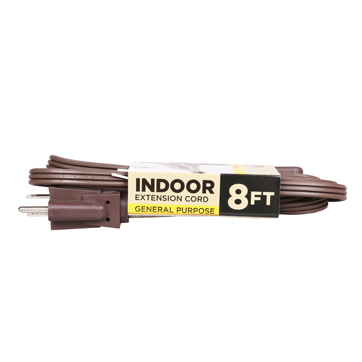 slide 9 of 9, Meijer Indoor Extension Cord EC850608, 16/3 SPT-2 Brown, 8 ft