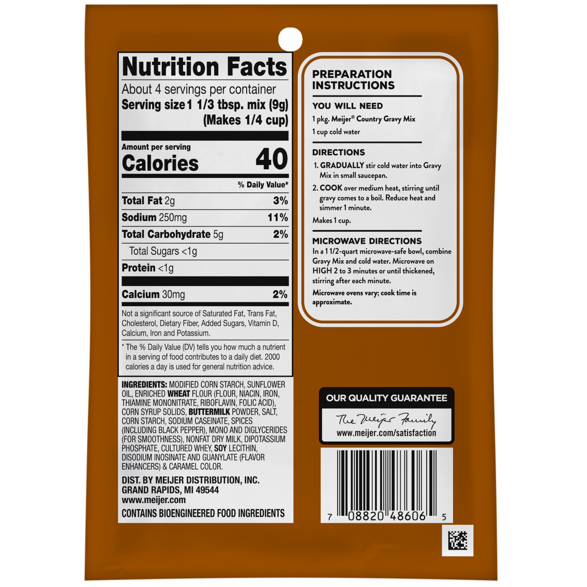 slide 2 of 2, Meijer Country Gravy Mix, 1.32 oz