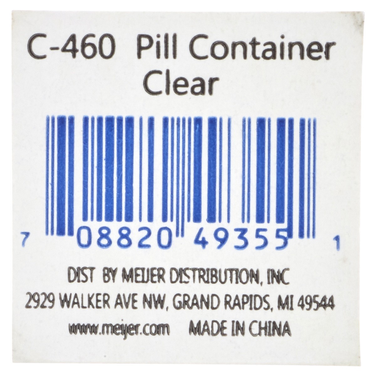 slide 2 of 2, Meijer Travel Clear Pill Container, 1 ct