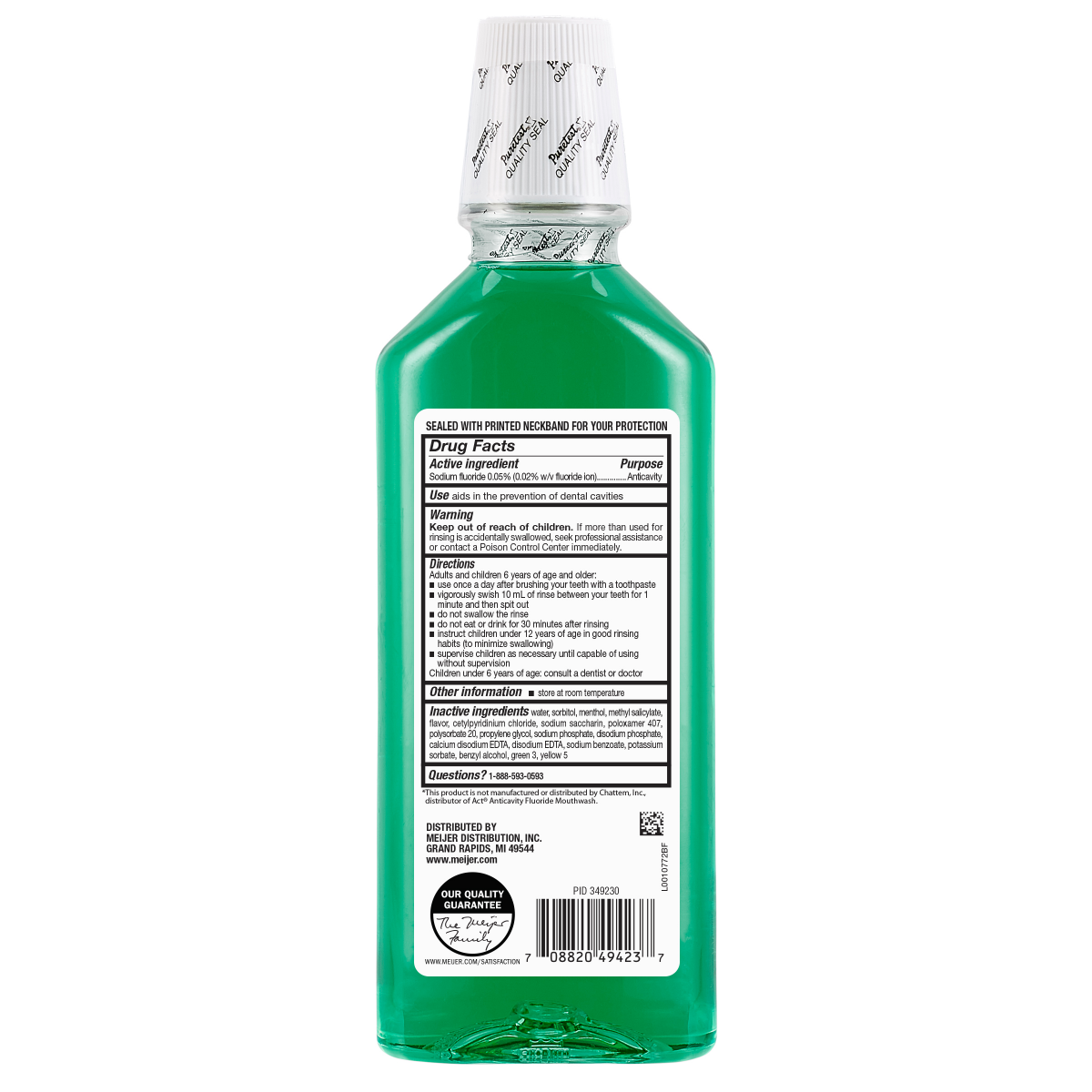 slide 2 of 2, Meijer Anticavity Fluoride Rinse, Fresh Mint, 18 oz