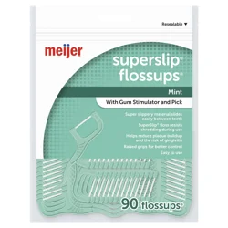 Meijer Super Slip Mint Floss Up, 90 Ct